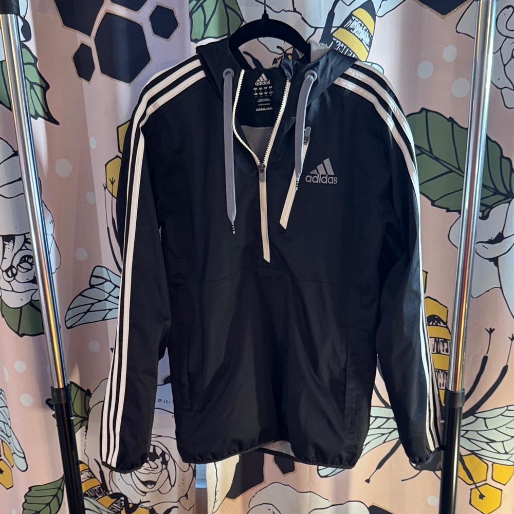 Adidas Men's Black and White Windbreaker size S year 2012